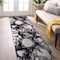 World Rug Gallery Contemporary Abstract Circles Non Shedding Soft Area Rug 2' x 7' Black 389BLACK2x7 - alternate 1